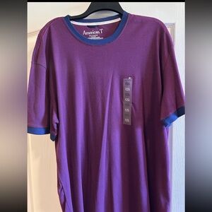 NWT Tommy Hilfiger Men’s T-Shirt Sz XXL Navy/Red striped Cotton